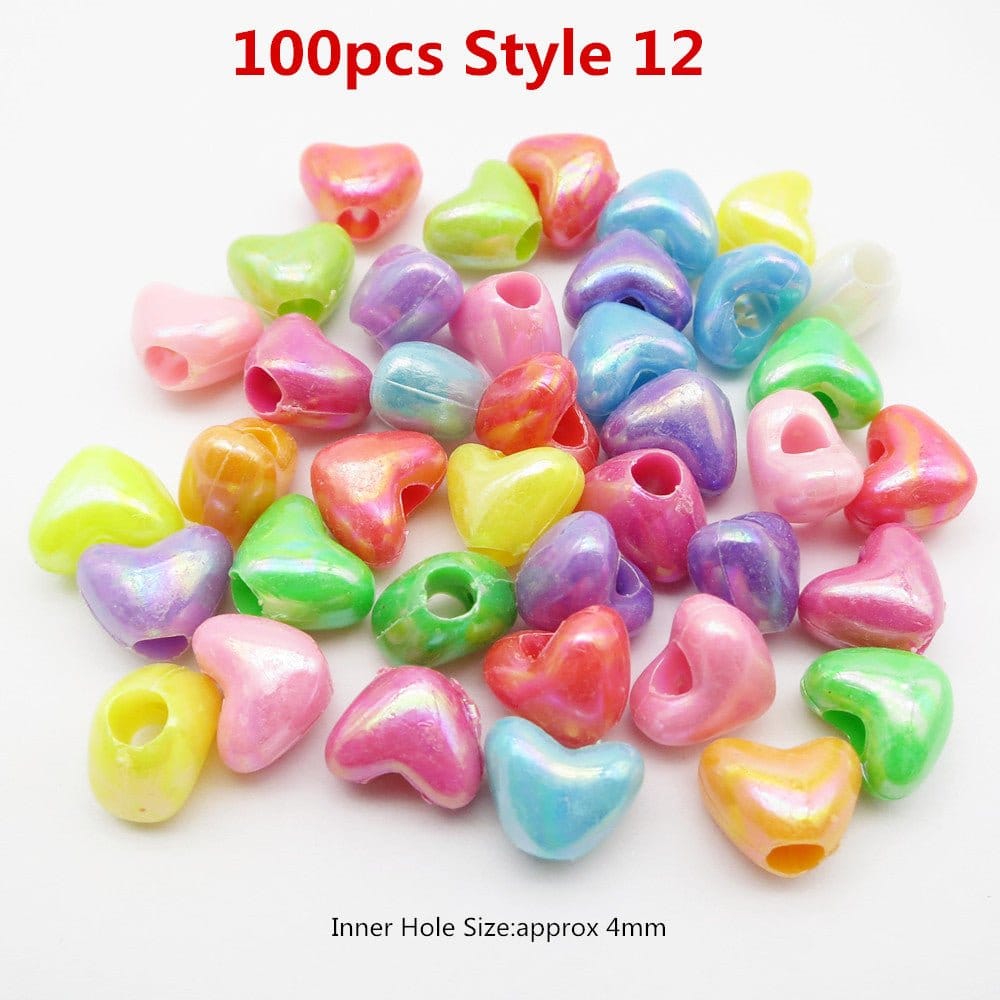 100Pcs Plastic Crochet Multicoloured Braids hair dread dreadlock beads rings tube for girls boys women hair Accessories