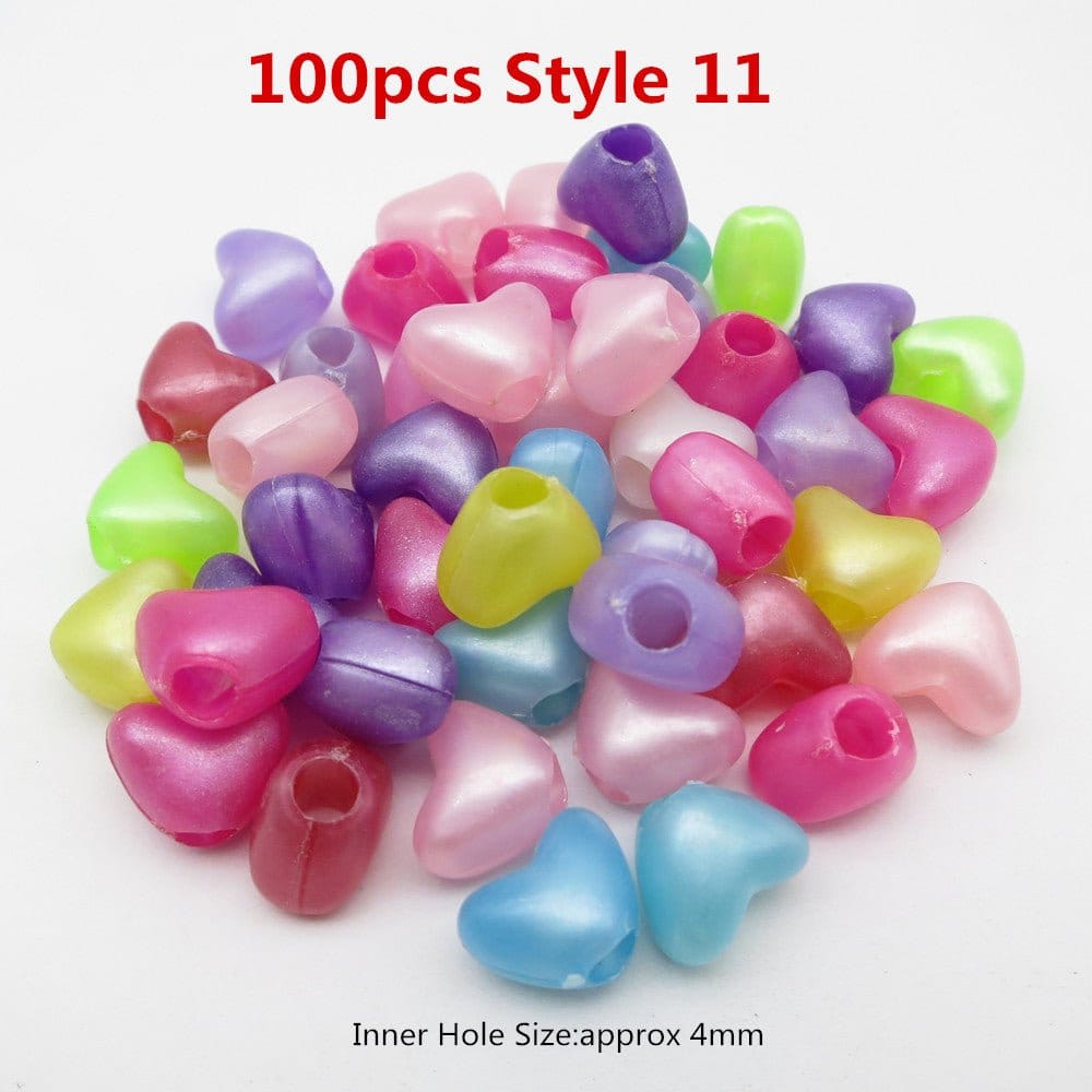 100Pcs Plastic Crochet Multicoloured Braids hair dread dreadlock beads rings tube for girls boys women hair Accessories