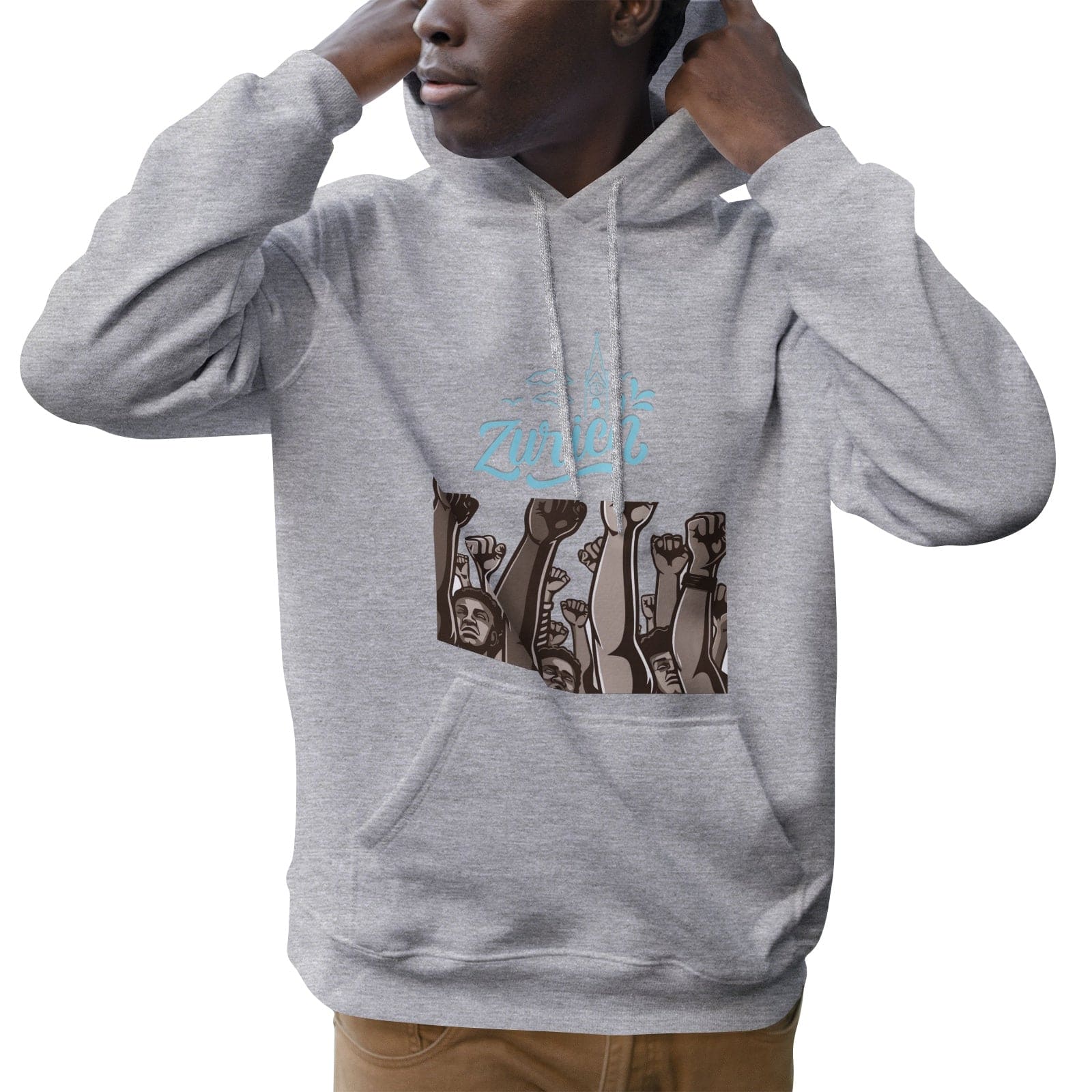 Zürich Stand up Men's Soft Cotton Hoodies - HCWP 