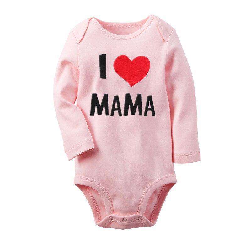 2 TEILE/LOS Body für Neugeborene Body Long Sleeve Brief ICH Liebe Papa Mama Baby Mädchen Kleidung Körper Ropa bebe Thermische unterwäsche