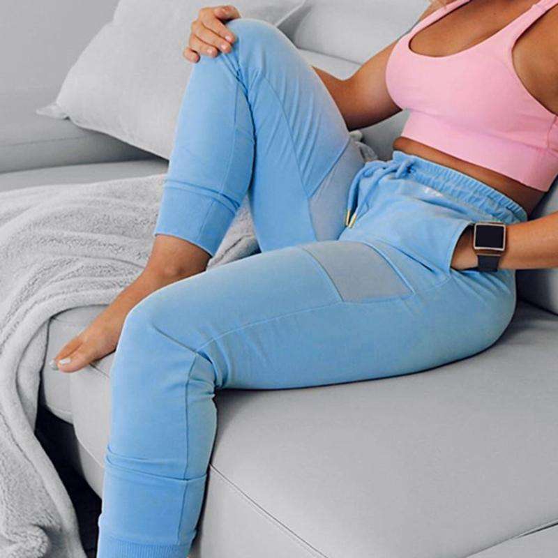 Sky Blue Loose Casual Pants