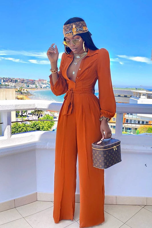 Like Me Better Jumpsuit - Cognac - HCWP 