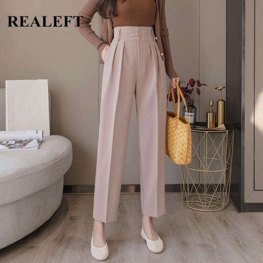 REALEFT Elegant Office Lady Pants