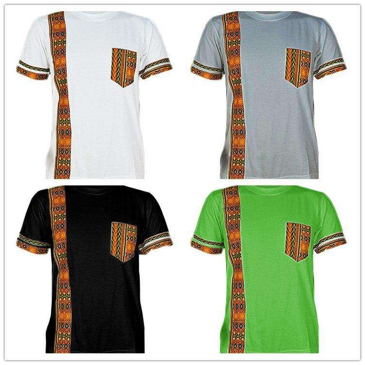 short sleeved african men clothing