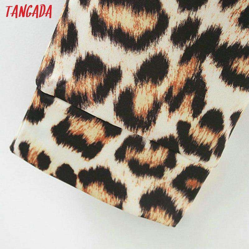 Tangada frauen leopard muster sweatshirts