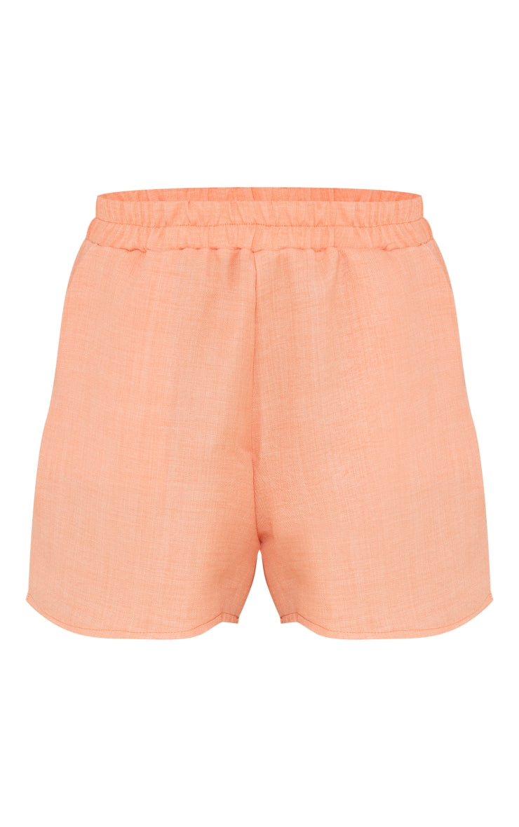 Aqua Blue Woven Marl Elasticated Waist Floaty Shorts - HCWP 