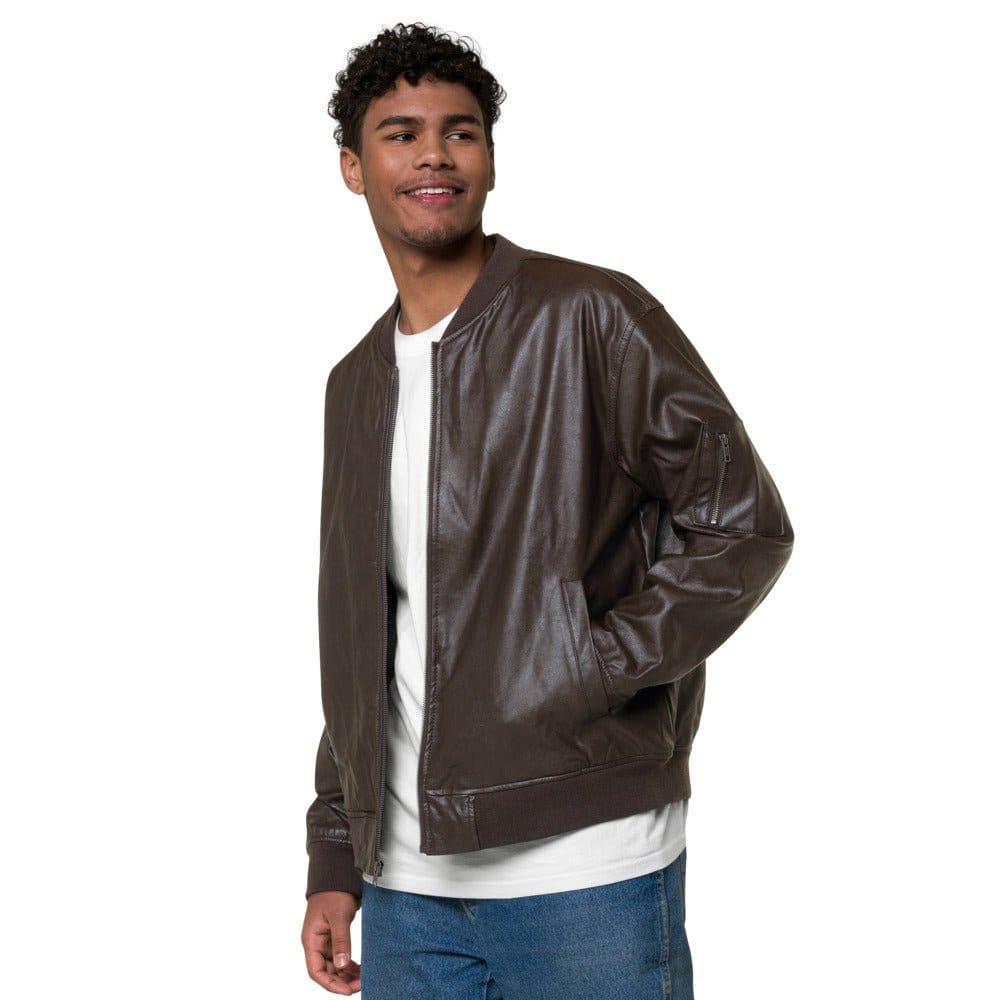 African Boy Leather Bomber Jacket