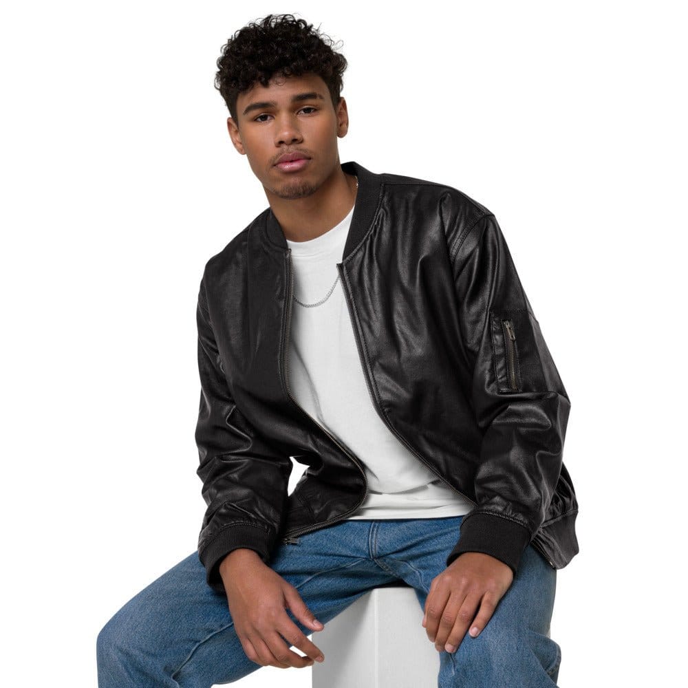 African Boy Leather Bomber Jacket