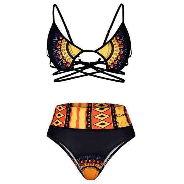 African Desert High Waist Bikini