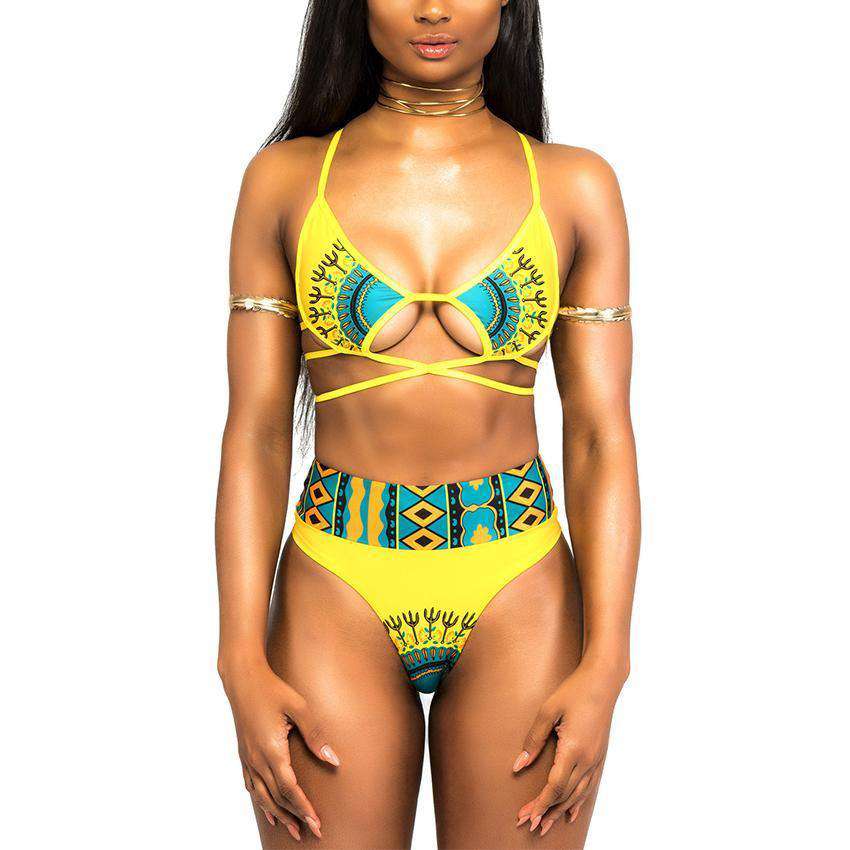 African Desert High Waist Bikini