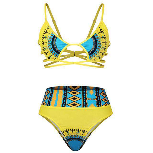 African Desert High Waist Bikini