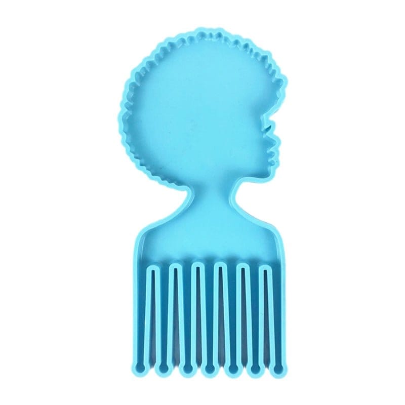 African Men Women Heads Shaped Combs Epoxy Resin Mold Silicone Mould DIY Crafts Casting Tools