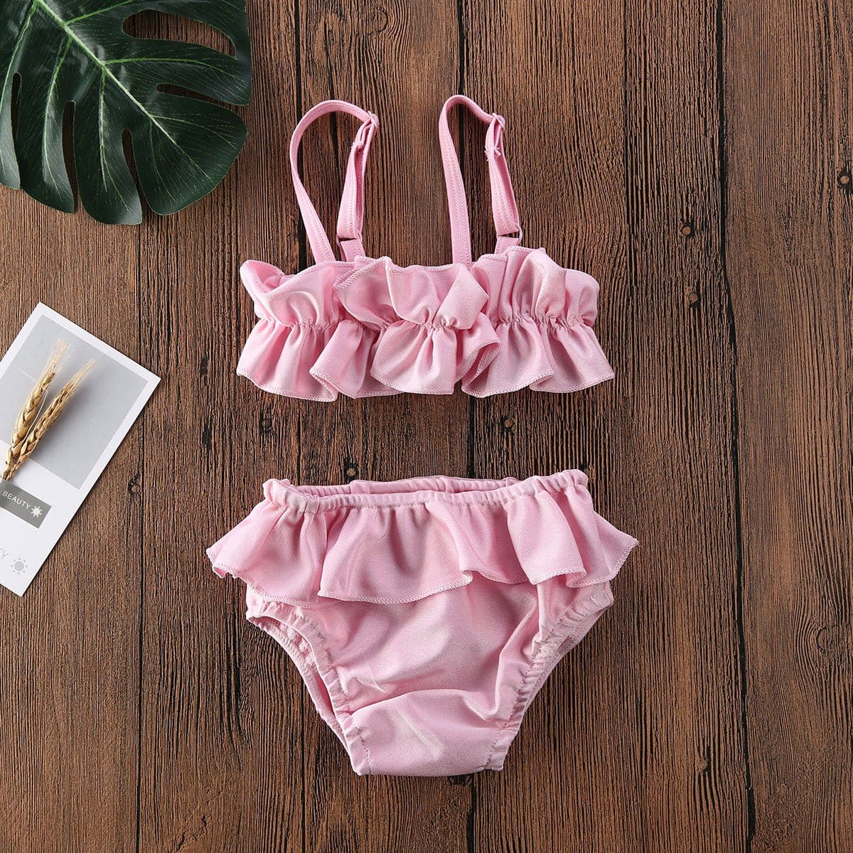 Baby Girl Ruffle Bikini Sets Toddler Tankini Kids Swimwear 2022 Summer Infant Beach Two Piece Swimsuit Children Bathing Suit