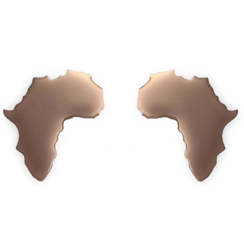 Big Africa Map Stud Earrings