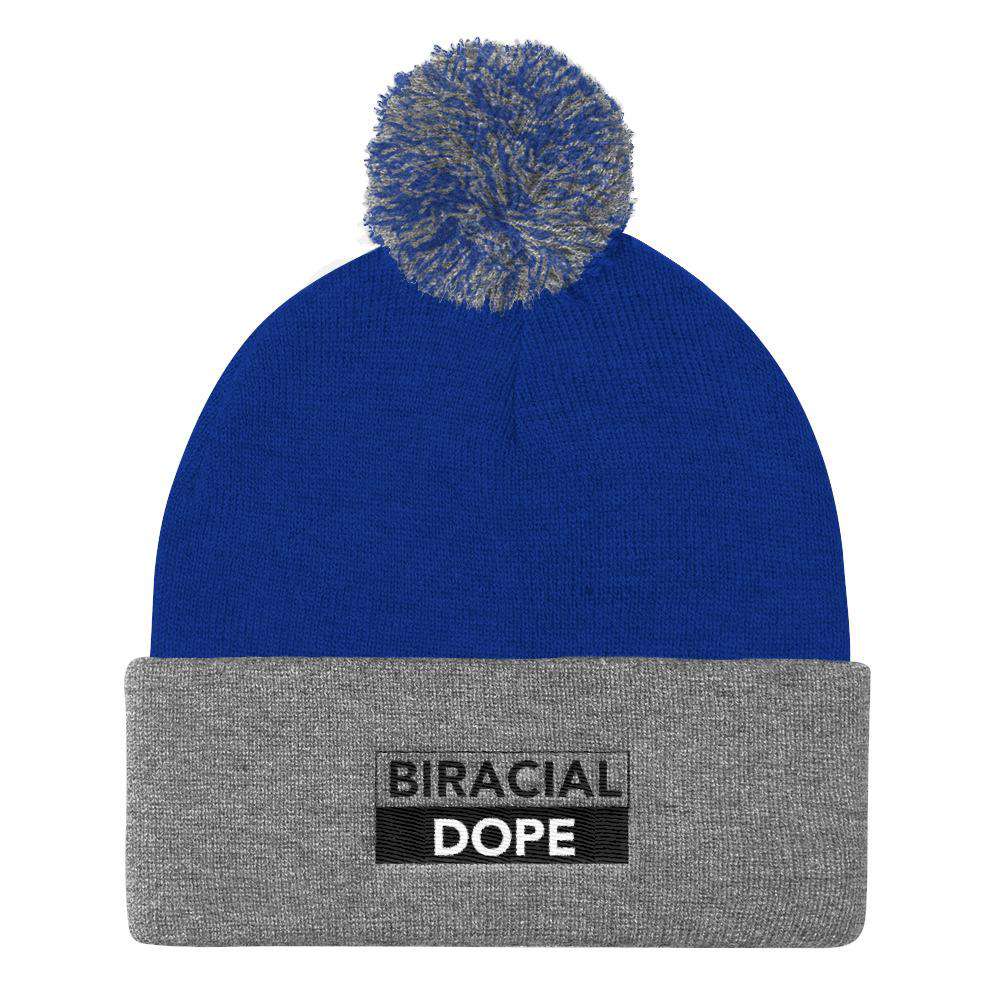 Biracial Dope Pom Pom Knit Cap