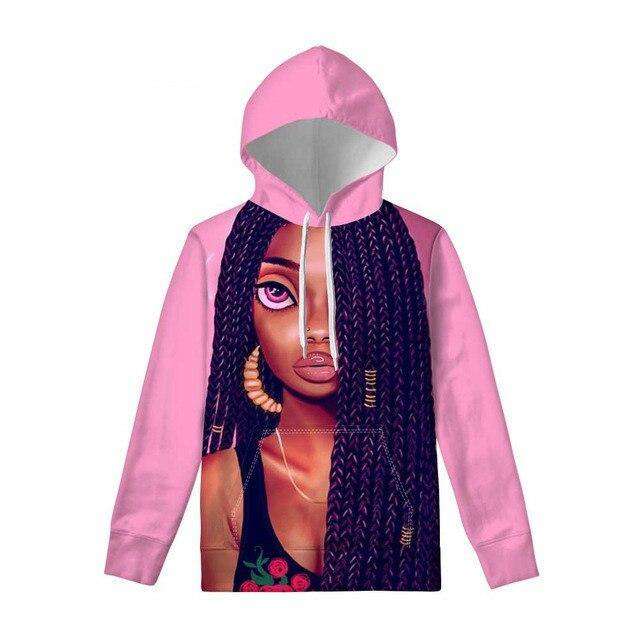 Black Afro Girls Hoodies