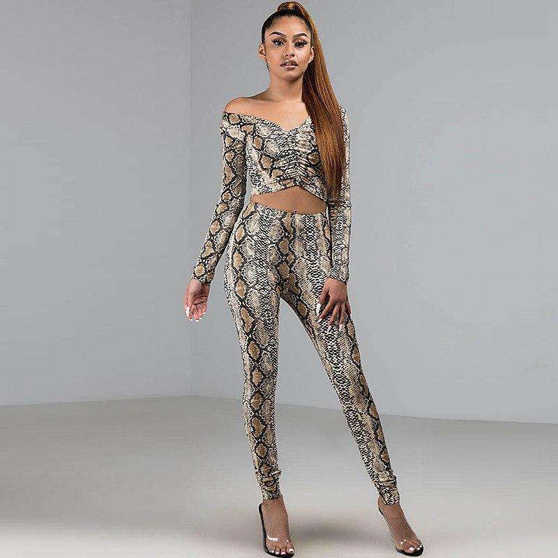 BOOFEENAA Snake Print Set