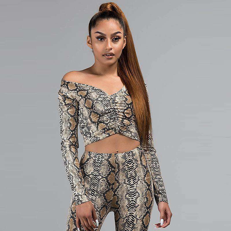 BOOFEENAA Snake Print Set