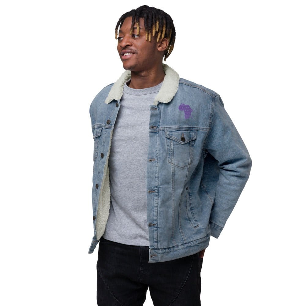 Born Africa denim sherpa jacket