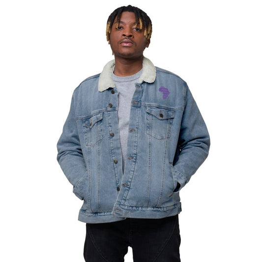 Born Africa denim sherpa jacket