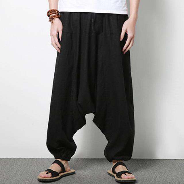 Casual Trousers Loose Boho Pants Men