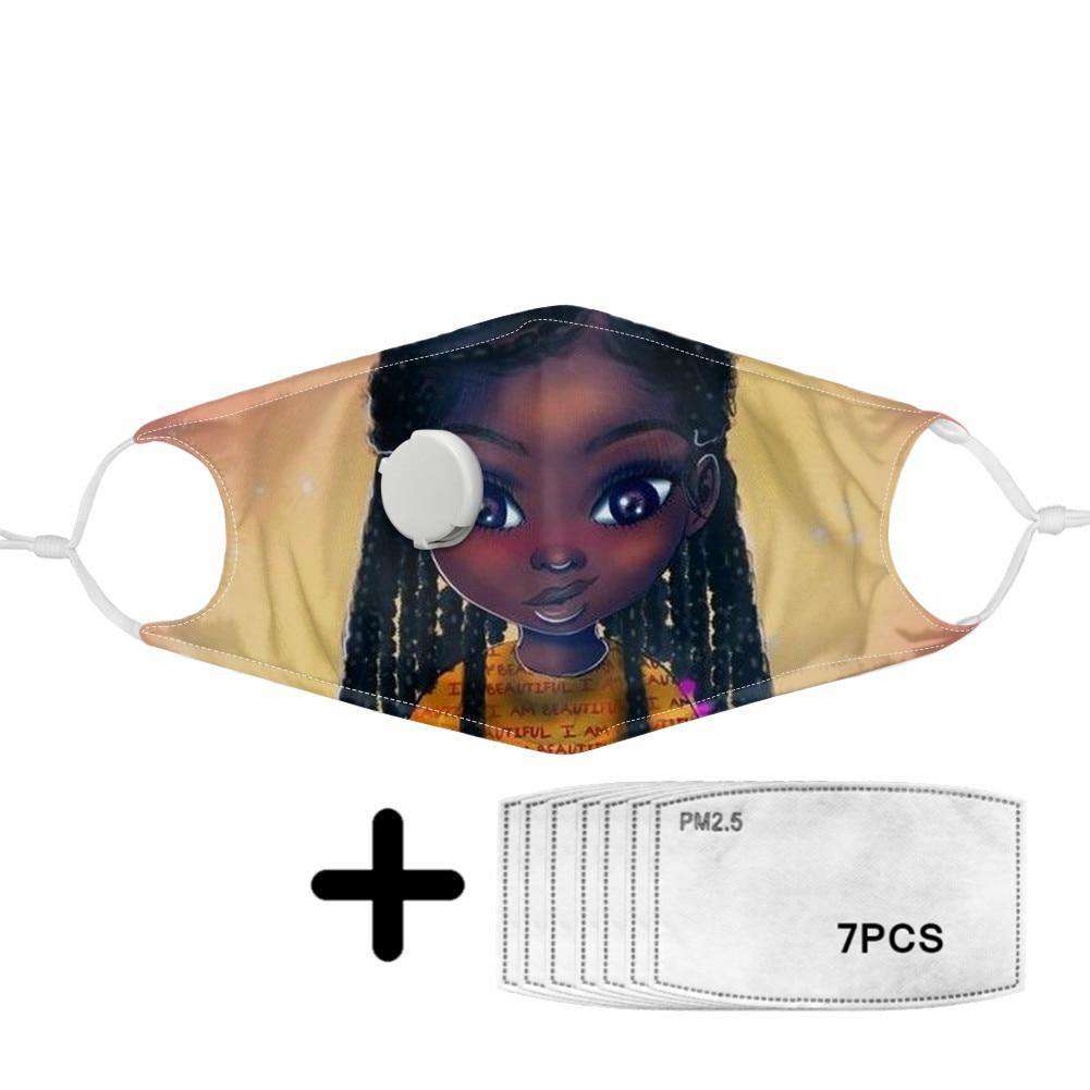 Cute African Girls Print Mask