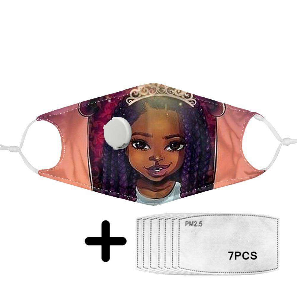 Cute African Girls Print Mask