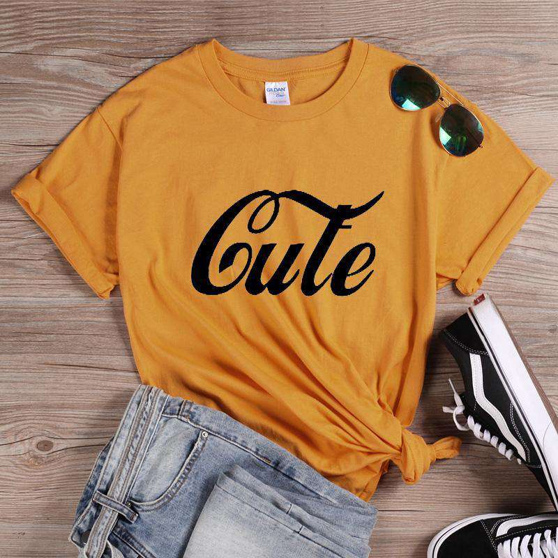 Cute Letter Print Tshirt