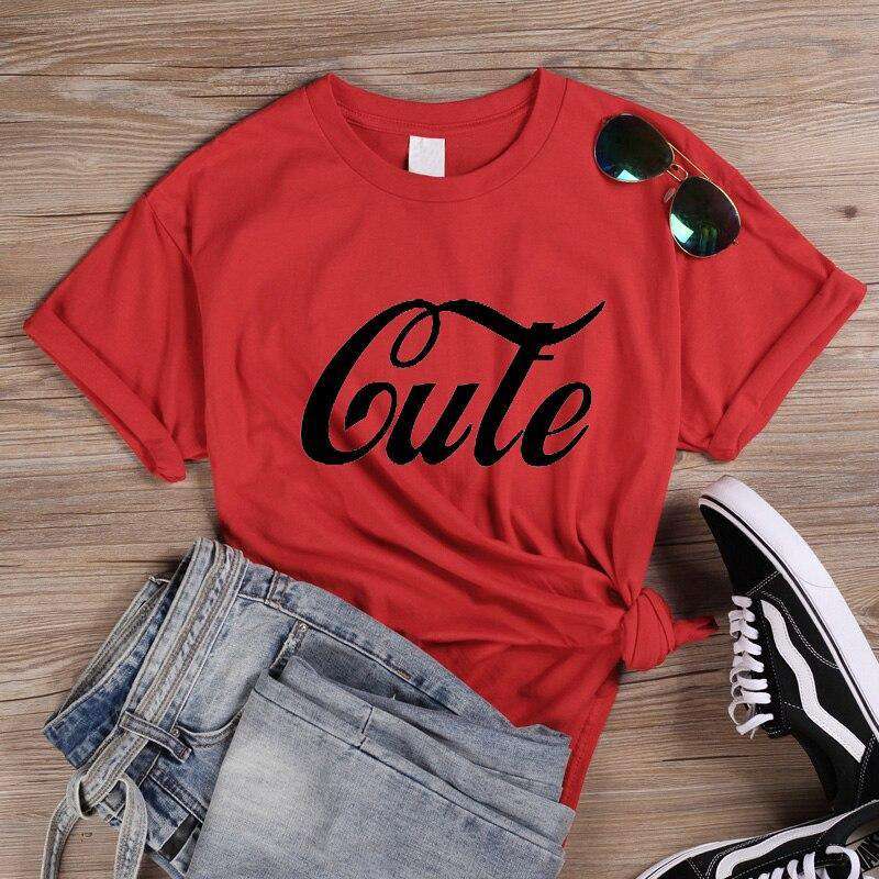 Cute Letter Print Tshirt