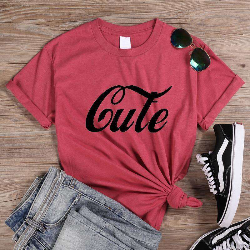 Cute Letter Print Tshirt