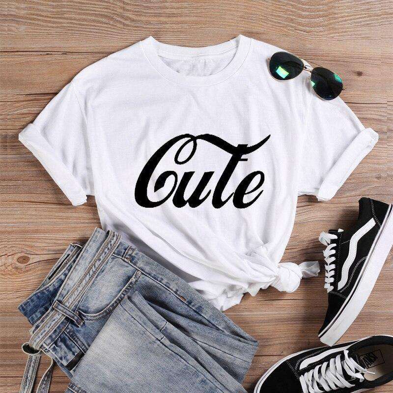 Cute Letter Print Tshirt