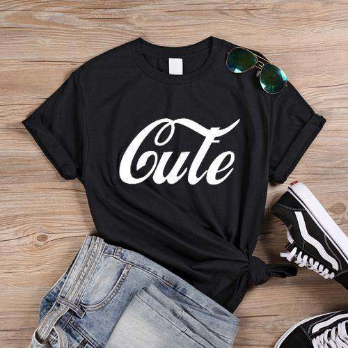 Cute Letter Print Tshirt