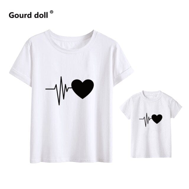 Cute Mother And Daughter T-shirt Fashion