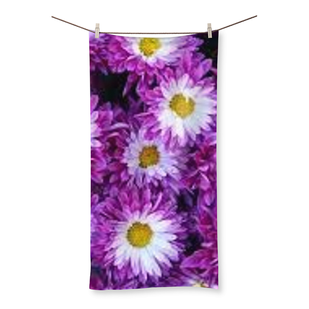 Dahlia Flower Beach Towel