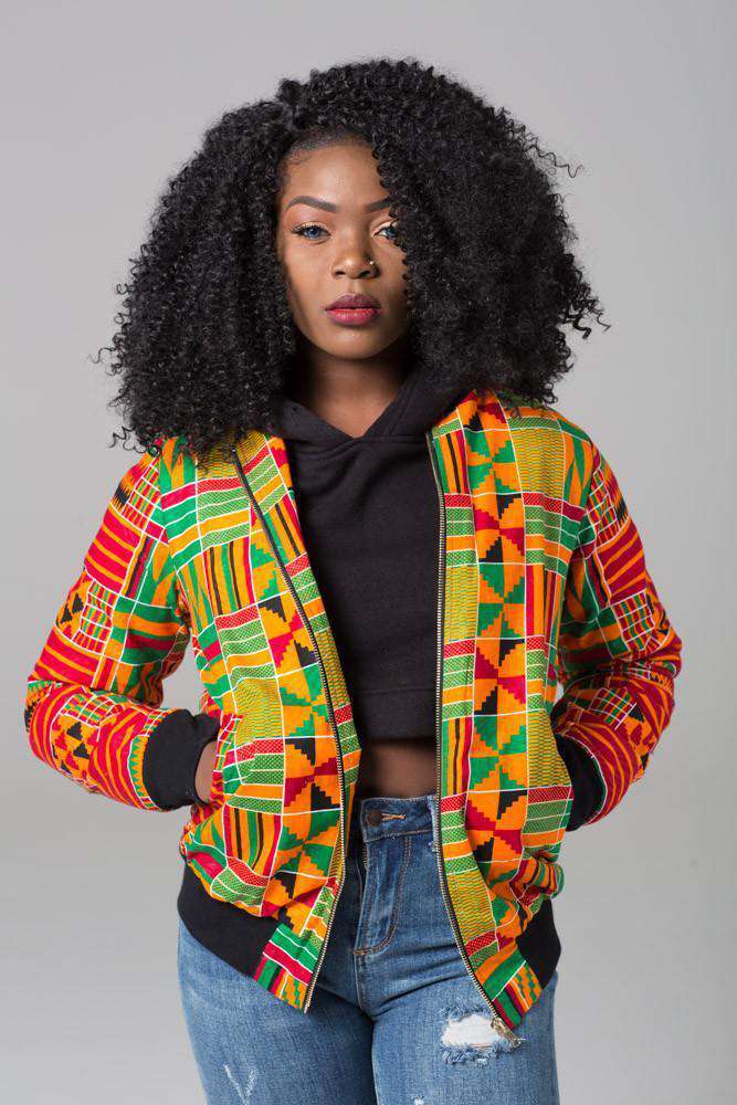 Dashiki African Printed Zipper Bomber Jacket