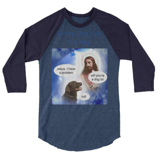 Dog vs Jesus Raglan