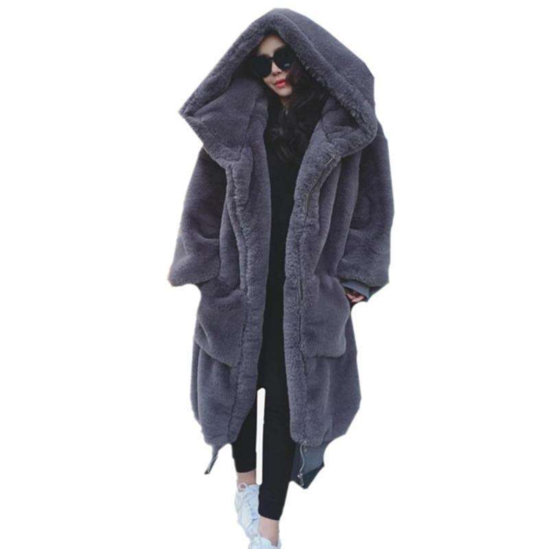 Faux Fur Coat alabifu