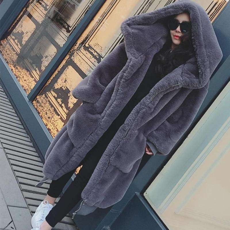 Faux Fur Coat alabifu