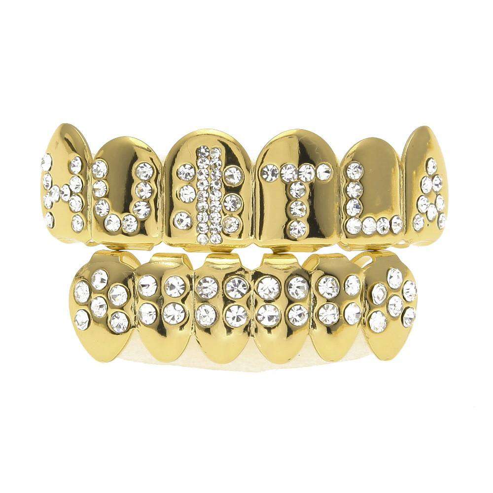 High-quality Bling Jewelry Golden Vampire Grills