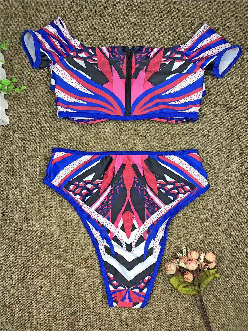 High Waist Swim Bathing Suit Martinique