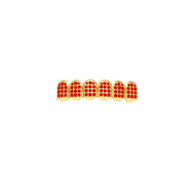 Hip Hop Gold Silver Red Teeth Grillzes