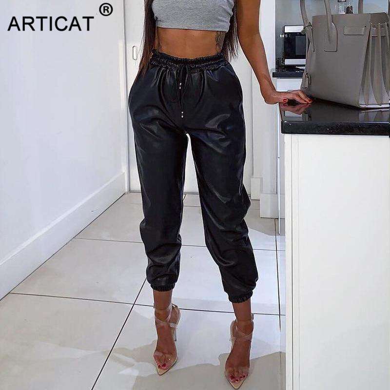 Leather Harem Pants