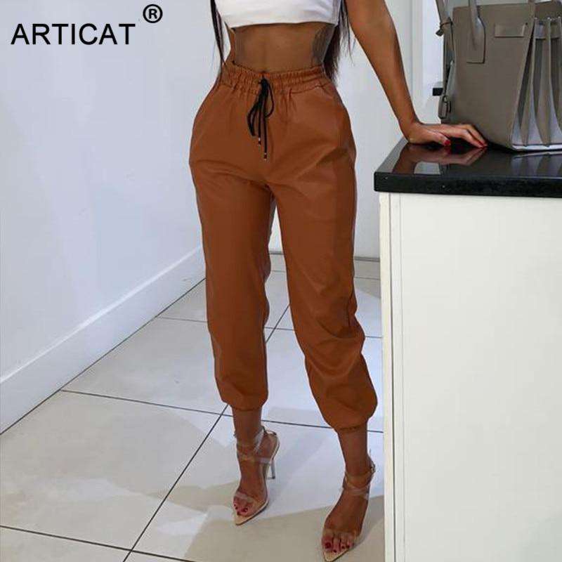 Leather Harem Pants