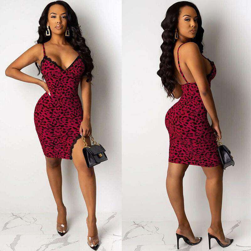 Leopard Print Short Mini Dress