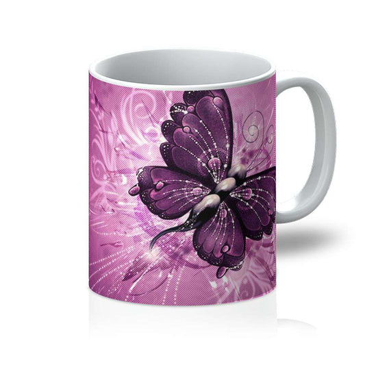 Lila Butterfly Mug