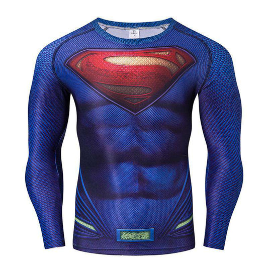 Long Sleeve Reglan Superman Fitness 3D