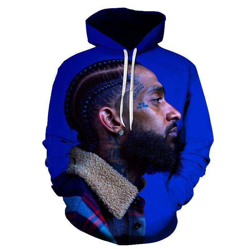 Nipsey Hussle Hoodies 3D Print Casual Sweatshirts Hot Sale Harajuku Long Sleeve Clothes 2019 Kpop Hooded Tops Plus Size 1