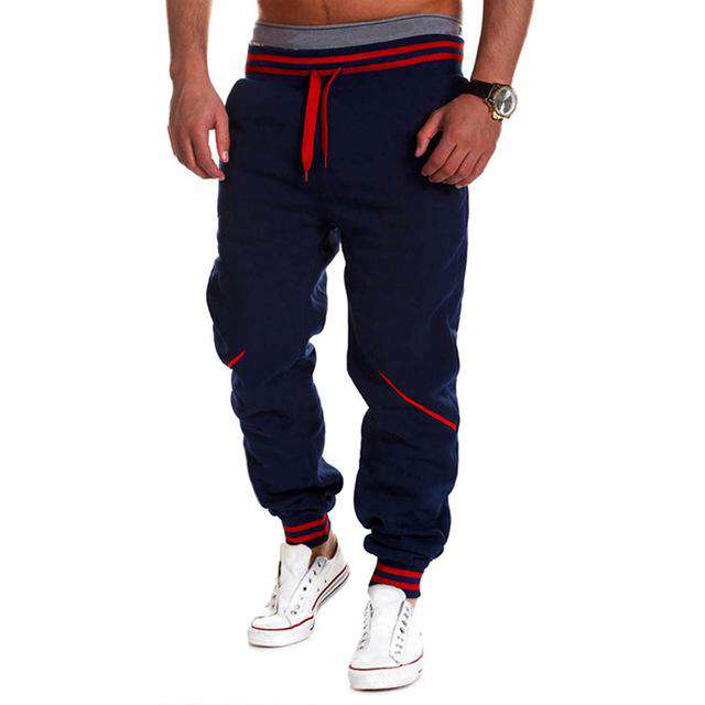 Plus Size Fashion Mens Joggers Pants Elastic Waist Cotton Sweatpants