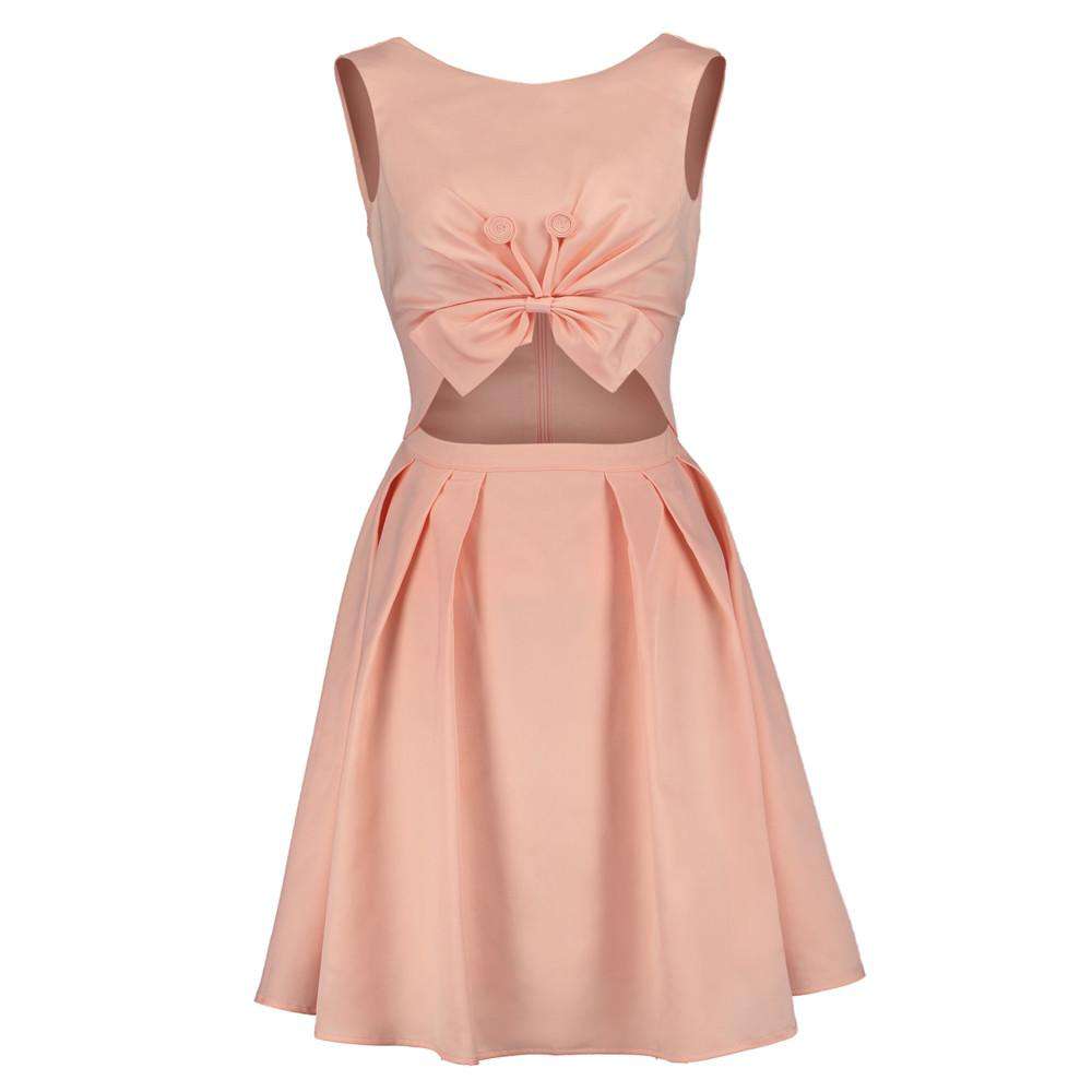 Salmon Cotton Skater Dress