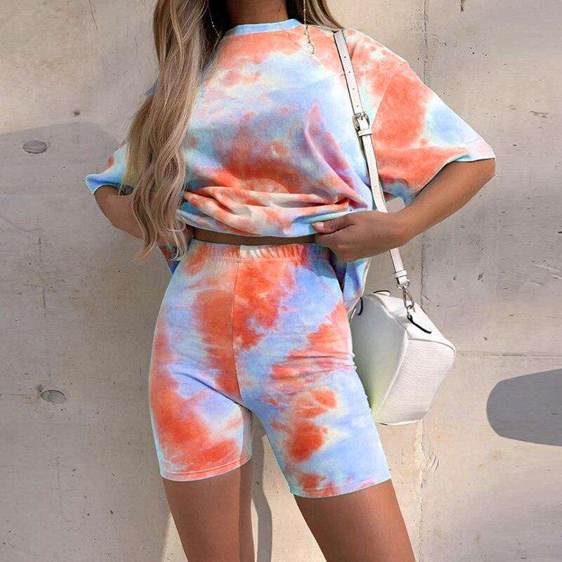 Tie Dye short Two piece Set